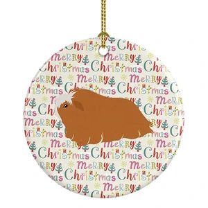 Peruvian Guinea Pig Christmas Ceramic Ornament Christmas Tree Hanging Decorations for Home Christmas Holiday, Party, Gift, 3 in, Multicolor Peruvian Guinea Pig Christmas Ceramic Ornament Christmas Tree Hanging Decorations for Home Christmas Holiday, Party, Gift, 3 in, Multicolor