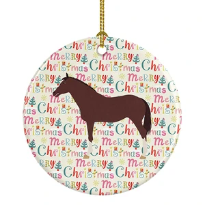 English Thoroughbred Horse Christmas Ceramic Ornament Christmas Tree Hanging Decorations for Home Christmas Holiday, Party, Gift, 3 in, Multicolor English Thoroughbred Horse Christmas Ceramic Ornament Christmas Tree Hanging Decorations for Home Christmas Holiday, Party, Gift, 3 in, Multicolor