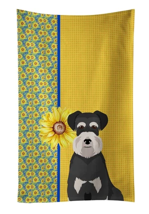 Summer Sunflowers Black and Silver Natural Ears Schnauzer Kitchen Towel Dish Cloths Guest Hand Towel Decorative Bathroom Towel for Face,Tea, Dishcloth, Kitchen and Bath Summer Sunflowers Black and Silver Natural Ears Schnauzer Kitchen Towel Dish Cloths Guest Hand Towel Decorative Bathroom Towel for Face,Tea, Dishcloth, Kitchen and Bath
