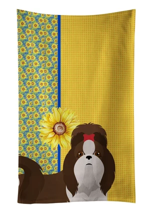 Summer Sunflowers Liver and White Shih Tzu Kitchen Towel Dish Cloths Guest Hand Towel Decorative Bathroom Towel for Face,Tea, Dishcloth, Kitchen and Bath Summer Sunflowers Liver and White Shih Tzu Kitchen Towel Dish Cloths Guest Hand Towel Decorative Bathroom Towel for Face,Tea, Dishcloth, Kitchen and Bath