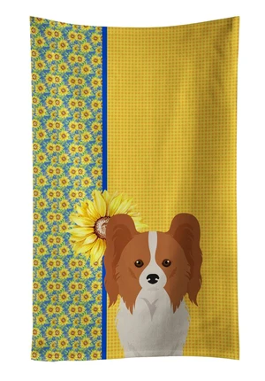 Summer Sunflowers Red and White Papillon Kitchen Towel Dish Cloths Guest Hand Towel Decorative Bathroom Towel for Face,Tea, Dishcloth, Kitchen and Bath Summer Sunflowers Red and White Papillon Kitchen Towel Dish Cloths Guest Hand Towel Decorative Bathroom Towel for Face,Tea, Dishcloth, Kitchen and Bath