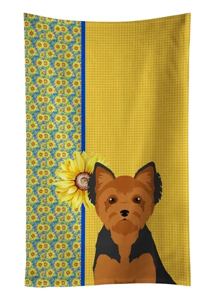 Summer Sunflowers Black and Tan Puppy Cut Yorkshire Terrier Kitchen Towel Dish Cloths Guest Hand Towel Decorative Bathroom Towel for Face,Tea, Dishcloth, Kitchen and Bath Summer Sunflowers Black and Tan Puppy Cut Yorkshire Terrier Kitchen Towel Dish Cloths Guest Hand Towel Decorative Bathroom Towel for Face,Tea, Dishcloth, Kitchen and Bath