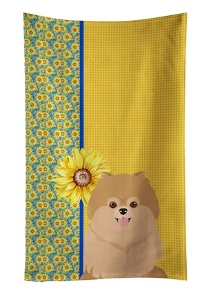 Summer Sunflowers Orange Pomeranian Kitchen Towel Dish Cloths Guest Hand Towel Decorative Bathroom Towel for Face,Tea, Dishcloth, Kitchen and Bath Summer Sunflowers Orange Pomeranian Kitchen Towel Dish Cloths Guest Hand Towel Decorative Bathroom Towel for Face,Tea, Dishcloth, Kitchen and Bath