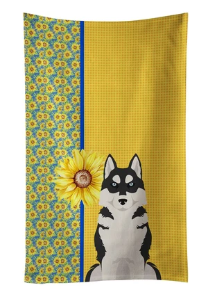 Summer Sunflowers Black Siberian Husky Kitchen Towel Dish Cloths Guest Hand Towel Decorative Bathroom Towel for Face,Tea, Dishcloth, Kitchen and Bath Summer Sunflowers Black Siberian Husky Kitchen Towel Dish Cloths Guest Hand Towel Decorative Bathroom Towel for Face,Tea, Dishcloth, Kitchen and Bath