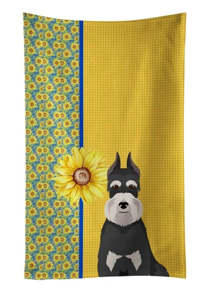 Summer Sunflowers Black and Silver Schnauzer Kitchen Towel Dish Cloths Guest Hand Towel Decorative Bathroom Towel for Face,Tea, Dishcloth, Kitchen and Bath Summer Sunflowers Black and Silver Schnauzer Kitchen Towel Dish Cloths Guest Hand Towel Decorative Bathroom Towel for Face,Tea, Dishcloth, Kitchen and Bath