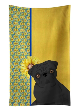 Summer Sunflowers Black Pug Kitchen Towel Dish Cloths Guest Hand Towel Decorative Bathroom Towel for Face,Tea, Dishcloth, Kitchen and Bath Summer Sunflowers Black Pug Kitchen Towel Dish Cloths Guest Hand Towel Decorative Bathroom Towel for Face,Tea, Dishcloth, Kitchen and Bath