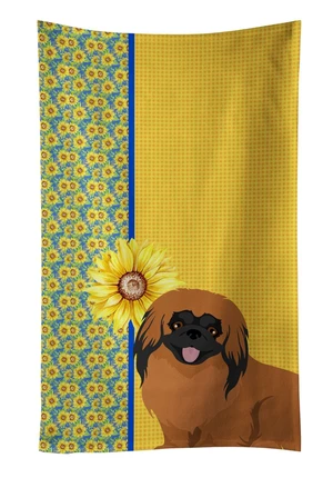 Summer Sunflowers Red Pekingese Kitchen Towel Dish Cloths Guest Hand Towel Decorative Bathroom Towel for Face,Tea, Dishcloth, Kitchen and Bath Summer Sunflowers Red Pekingese Kitchen Towel Dish Cloths Guest Hand Towel Decorative Bathroom Towel for Face,Tea, Dishcloth, Kitchen and Bath