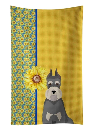 Summer Sunflowers Salt Pepper Schnauzer Kitchen Towel Dish Cloths Guest Hand Towel Decorative Bathroom Towel for Face,Tea, Dishcloth, Kitchen and Bath Summer Sunflowers Salt Pepper Schnauzer Kitchen Towel Dish Cloths Guest Hand Towel Decorative Bathroom Towel for Face,Tea, Dishcloth, Kitchen and Bath