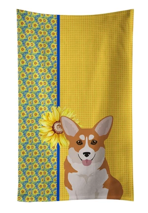 Summer Sunflowers Red Pembroke Corgi Kitchen Towel Dish Cloths Guest Hand Towel Decorative Bathroom Towel for Face,Tea, Dishcloth, Kitchen and Bath Summer Sunflowers Red Pembroke Corgi Kitchen Towel Dish Cloths Guest Hand Towel Decorative Bathroom Towel for Face,Tea, Dishcloth, Kitchen and Bath
