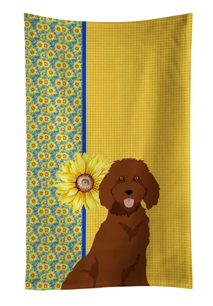 Summer Sunflowers Standard Red Poodle Kitchen Towel Dish Cloths Guest Hand Towel Decorative Bathroom Towel for Face,Tea, Dishcloth, Kitchen and Bath Summer Sunflowers Standard Red Poodle Kitchen Towel Dish Cloths Guest Hand Towel Decorative Bathroom Towel for Face,Tea, Dishcloth, Kitchen and Bath