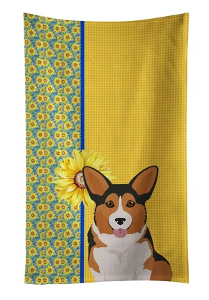 Summer Sunflowers Sable Pembroke Corgi Kitchen Towel Dish Cloths Guest Hand Towel Decorative Bathroom Towel for Face,Tea, Dishcloth, Kitchen and Bath Summer Sunflowers Sable Pembroke Corgi Kitchen Towel Dish Cloths Guest Hand Towel Decorative Bathroom Towel for Face,Tea, Dishcloth, Kitchen and Bath