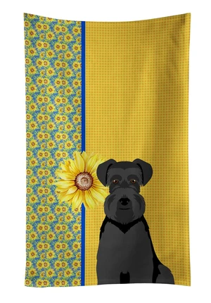 Summer Sunflowers Black Natural Ears Schnauzer Kitchen Towel Dish Cloths Guest Hand Towel Decorative Bathroom Towel for Face,Tea, Dishcloth, Kitchen and Bath Summer Sunflowers Black Natural Ears Schnauzer Kitchen Towel Dish Cloths Guest Hand Towel Decorative Bathroom Towel for Face,Tea, Dishcloth, Kitchen and Bath