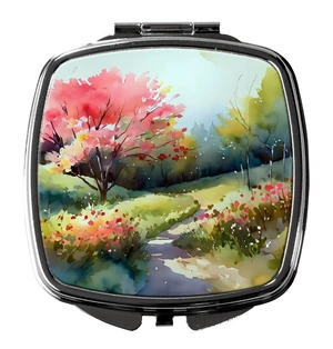 North Carolina Dogwoods in Watercolor Compact Mirror Decorative Travel Makeup Mirror for Women Girls Gifts Pocket Makeup Mirror Folding Handheld North Carolina Dogwoods in Watercolor Compact Mirror Decorative Travel Makeup Mirror for Women Girls Gifts Pocket Makeup Mirror Folding Handheld