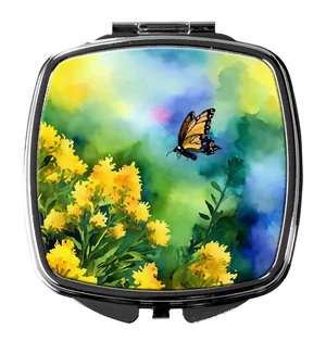 Kentucky Goldenrod in Watercolor Compact Mirror Decorative Travel Makeup Mirror for Women Girls Gifts Pocket Makeup Mirror Folding Handheld Kentucky Goldenrod in Watercolor Compact Mirror Decorative Travel Makeup Mirror for Women Girls Gifts Pocket Makeup Mirror Folding Handheld