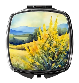 Kentucky Goldenrod in Watercolor Compact Mirror Decorative Travel Makeup Mirror for Women Girls Gifts Pocket Makeup Mirror Folding Handheld Kentucky Goldenrod in Watercolor Compact Mirror Decorative Travel Makeup Mirror for Women Girls Gifts Pocket Makeup Mirror Folding Handheld
