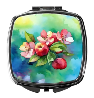 Arkansas Apple Blossom in Watercolor Compact Mirror Decorative Travel Makeup Mirror for Women Girls Gifts Pocket Makeup Mirror Folding Handheld Arkansas Apple Blossom in Watercolor Compact Mirror Decorative Travel Makeup Mirror for Women Girls Gifts Pocket Makeup Mirror Folding Handheld