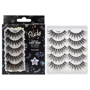 Essential Faux Mink 3D Lashes - Fancy by Rude Cosmetics for Women - 5 Pair Eyelashes Essential Faux Mink 3D Lashes - Fancy by Rude Cosmetics for Women - 5 Pair Eyelashes