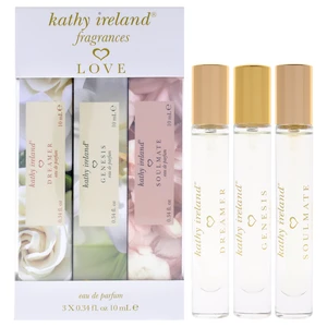 Love Set by Kathy Ireland for Women - 3 Pc Mini Gift Set 0.34oz Genesis EDP Spray, 0.34oz Soulmate EDP Spray, 0.34oz Dreamer EDP Spray Love Set by Kathy Ireland for Women - 3 Pc Mini Gift Set 0.34oz Genesis EDP Spray, 0.34oz Soulmate EDP Spray, 0.34oz Dreamer EDP Spray