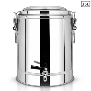 SOGA 35L Stainless Steel Insulated Stock Pot Dispenser Hot & Cold Beverage Container With Tap SOGA 35L Stainless Steel Insulated Stock Pot Dispenser Hot & Cold Beverage Container With Tap