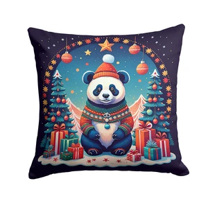 Panda Christmas Throw Pillow Machine Washable, Indoor Outdoor Decorative Pillow for Couch, Bed or Patio, 18Hx18W Panda Christmas Throw Pillow Machine Washable, Indoor Outdoor Decorative Pillow for Couch, Bed or Patio, 18Hx18W