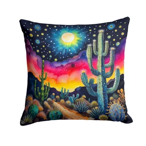 Colorful Queen of the Night Cactus Throw Pillow Machine Washable, Indoor Outdoor Decorative Pillow for Couch, Bed or Patio, 18Hx18W Colorful Queen of the Night Cactus Throw Pillow Machine Washable, Indoor Outdoor Decorative Pillow for Couch, Bed or Patio, 18Hx18W