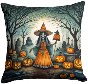 La Llorona Skeleton Spooky Halloween Throw Pillow Machine Washable, Indoor Outdoor Decorative Pillow for Couch, Bed or Patio, 18Hx18W La Llorona Skeleton Spooky Halloween Throw Pillow Machine Washable, Indoor Outdoor Decorative Pillow for Couch, Bed or Patio, 18Hx18W