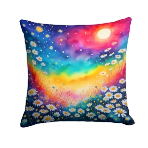 Colorful Daisies Throw Pillow Machine Washable, Indoor Outdoor Decorative Pillow for Couch, Bed or Patio, 18Hx18W Colorful Daisies Throw Pillow Machine Washable, Indoor Outdoor Decorative Pillow for Couch, Bed or Patio, 18Hx18W