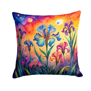 Colorful Iris Throw Pillow Machine Washable, Indoor Outdoor Decorative Pillow for Couch, Bed or Patio, 18Hx18W Colorful Iris Throw Pillow Machine Washable, Indoor Outdoor Decorative Pillow for Couch, Bed or Patio, 18Hx18W