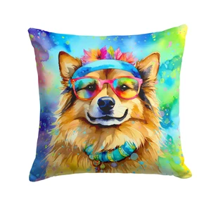 Hippie Dawg Throw Pillow Machine Washable, Indoor Outdoor Decorative Pillow for Couch, Bed or Patio, 18Hx18W Hippie Dawg Throw Pillow Machine Washable, Indoor Outdoor Decorative Pillow for Couch, Bed or Patio, 18Hx18W