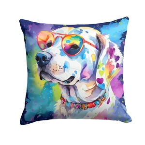 Hippie Dawg Throw Pillow Machine Washable, Indoor Outdoor Decorative Pillow for Couch, Bed or Patio, 18Hx18W Hippie Dawg Throw Pillow Machine Washable, Indoor Outdoor Decorative Pillow for Couch, Bed or Patio, 18Hx18W