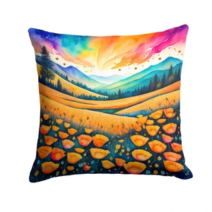 NEW Colorful California poppies Throw Pillow Machine Washable, Indoor Outdoor Decorative Pillow for Couch, Bed or Patio, 18Hx18W NEW Colorful California poppies Throw Pillow Machine Washable, Indoor Outdoor Decorative Pillow for Couch, Bed or Patio, 18Hx18W