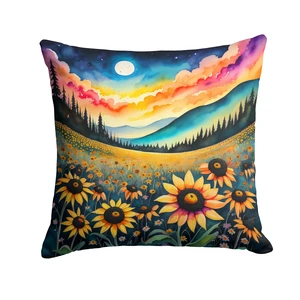 Colorful Black-eyed Susans Throw Pillow Machine Washable, Indoor Outdoor Decorative Pillow for Couch, Bed or Patio, 18Hx18W Colorful Black-eyed Susans Throw Pillow Machine Washable, Indoor Outdoor Decorative Pillow for Couch, Bed or Patio, 18Hx18W