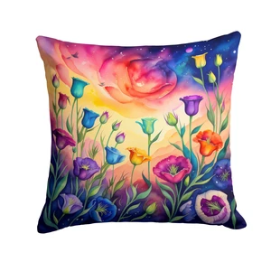 Colorful Lisianthus Throw Pillow Machine Washable, Indoor Outdoor Decorative Pillow for Couch, Bed or Patio, 18Hx18W Colorful Lisianthus Throw Pillow Machine Washable, Indoor Outdoor Decorative Pillow for Couch, Bed or Patio, 18Hx18W
