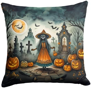 La Llorona Skeleton Spooky Halloween Throw Pillow Machine Washable, Indoor Outdoor Decorative Pillow for Couch, Bed or Patio, 18Hx18W La Llorona Skeleton Spooky Halloween Throw Pillow Machine Washable, Indoor Outdoor Decorative Pillow for Couch, Bed or Patio, 18Hx18W