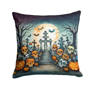 Calaveras Sugar Skulls Spooky Halloween Throw Pillow Machine Washable, Indoor Outdoor Decorative Pillow for Couch, Bed or Patio, 18Hx18W Calaveras Sugar Skulls Spooky Halloween Throw Pillow Machine Washable, Indoor Outdoor Decorative Pillow for Couch, Bed or Patio, 18Hx18W