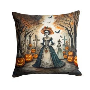 La Catrina Skeleton Spooky Halloween Throw Pillow Machine Washable, Indoor Outdoor Decorative Pillow for Couch, Bed or Patio, 18Hx18W La Catrina Skeleton Spooky Halloween Throw Pillow Machine Washable, Indoor Outdoor Decorative Pillow for Couch, Bed or Patio, 18Hx18W