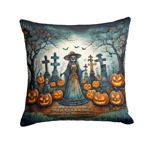 La Catrina Skeleton Spooky Halloween Throw Pillow Machine Washable, Indoor Outdoor Decorative Pillow for Couch, Bed or Patio, 18Hx18W La Catrina Skeleton Spooky Halloween Throw Pillow Machine Washable, Indoor Outdoor Decorative Pillow for Couch, Bed or Patio, 18Hx18W