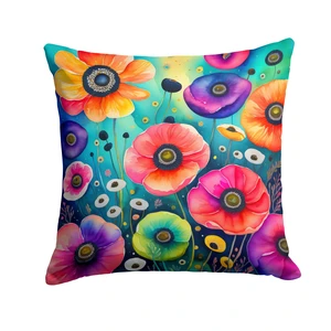 Colorful Anemones Throw Pillow Machine Washable, Indoor Outdoor Decorative Pillow for Couch, Bed or Patio, 18Hx18W Colorful Anemones Throw Pillow Machine Washable, Indoor Outdoor Decorative Pillow for Couch, Bed or Patio, 18Hx18W