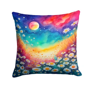 Colorful Daisies Throw Pillow Machine Washable, Indoor Outdoor Decorative Pillow for Couch, Bed or Patio, 18Hx18W Colorful Daisies Throw Pillow Machine Washable, Indoor Outdoor Decorative Pillow for Couch, Bed or Patio, 18Hx18W