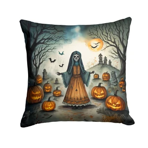 La Llorona Skeleton Spooky Halloween Throw Pillow Machine Washable, Indoor Outdoor Decorative Pillow for Couch, Bed or Patio, 18Hx18W La Llorona Skeleton Spooky Halloween Throw Pillow Machine Washable, Indoor Outdoor Decorative Pillow for Couch, Bed or Patio, 18Hx18W