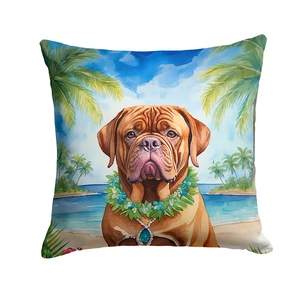 Dogue de Bordeaux Luau Throw Pillow Machine Washable, Indoor Outdoor Decorative Pillow for Couch, Bed or Patio, 18Hx18W Dogue de Bordeaux Luau Throw Pillow Machine Washable, Indoor Outdoor Decorative Pillow for Couch, Bed or Patio, 18Hx18W