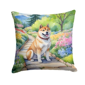 Akita Spring Garden Throw Pillow Machine Washable, Indoor Outdoor Decorative Pillow for Couch, Bed or Patio, 18Hx18W Akita Spring Garden Throw Pillow Machine Washable, Indoor Outdoor Decorative Pillow for Couch, Bed or Patio, 18Hx18W