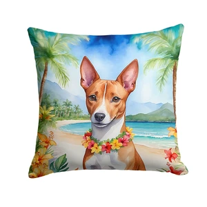 Basenji Luau Throw Pillow Machine Washable, Indoor Outdoor Decorative Pillow for Couch, Bed or Patio, 18Hx18W Basenji Luau Throw Pillow Machine Washable, Indoor Outdoor Decorative Pillow for Couch, Bed or Patio, 18Hx18W