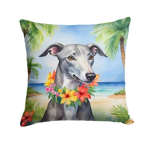 Greyhound Luau Throw Pillow Machine Washable, Indoor Outdoor Decorative Pillow for Couch, Bed or Patio, 18Hx18W Greyhound Luau Throw Pillow Machine Washable, Indoor Outdoor Decorative Pillow for Couch, Bed or Patio, 18Hx18W