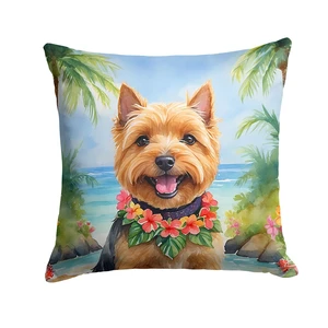 Norwich Terrier Luau Throw Pillow Machine Washable, Indoor Outdoor Decorative Pillow for Couch, Bed or Patio, 18Hx18W Norwich Terrier Luau Throw Pillow Machine Washable, Indoor Outdoor Decorative Pillow for Couch, Bed or Patio, 18Hx18W