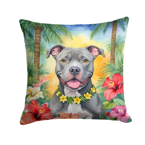 NEW Pit Bull Terrier Luau Throw Pillow Machine Washable, Indoor Outdoor Decorative Pillow for Couch, Bed or Patio, 18Hx18W NEW Pit Bull Terrier Luau Throw Pillow Machine Washable, Indoor Outdoor Decorative Pillow for Couch, Bed or Patio, 18Hx18W
