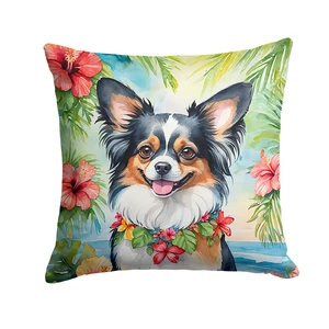 Papillon Luau Throw Pillow Machine Washable, Indoor Outdoor Decorative Pillow for Couch, Bed or Patio, 18Hx18W Papillon Luau Throw Pillow Machine Washable, Indoor Outdoor Decorative Pillow for Couch, Bed or Patio, 18Hx18W