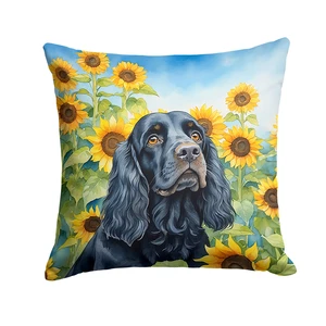 Cocker Spaniel in Sunflowers Throw Pillow Machine Washable, Indoor Outdoor Decorative Pillow for Couch, Bed or Patio, 18Hx18W Cocker Spaniel in Sunflowers Throw Pillow Machine Washable, Indoor Outdoor Decorative Pillow for Couch, Bed or Patio, 18Hx18W