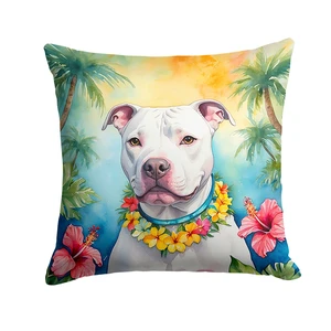 NEW Pit Bull Terrier Luau Throw Pillow Machine Washable, Indoor Outdoor Decorative Pillow for Couch, Bed or Patio, 18Hx18W NEW Pit Bull Terrier Luau Throw Pillow Machine Washable, Indoor Outdoor Decorative Pillow for Couch, Bed or Patio, 18Hx18W
