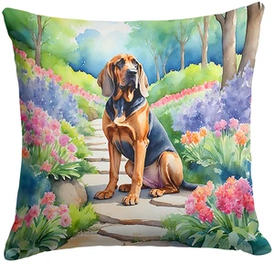Bloodhound Spring Path Throw Pillow Machine Washable, Indoor Outdoor Decorative Pillow for Couch, Bed or Patio, 18Hx18W Bloodhound Spring Path Throw Pillow Machine Washable, Indoor Outdoor Decorative Pillow for Couch, Bed or Patio, 18Hx18W